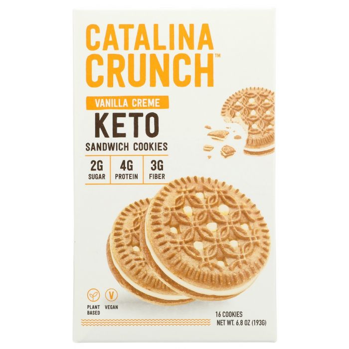 A Product Photo of Catalina Crunch Vanilla Crème Keto Sandwich