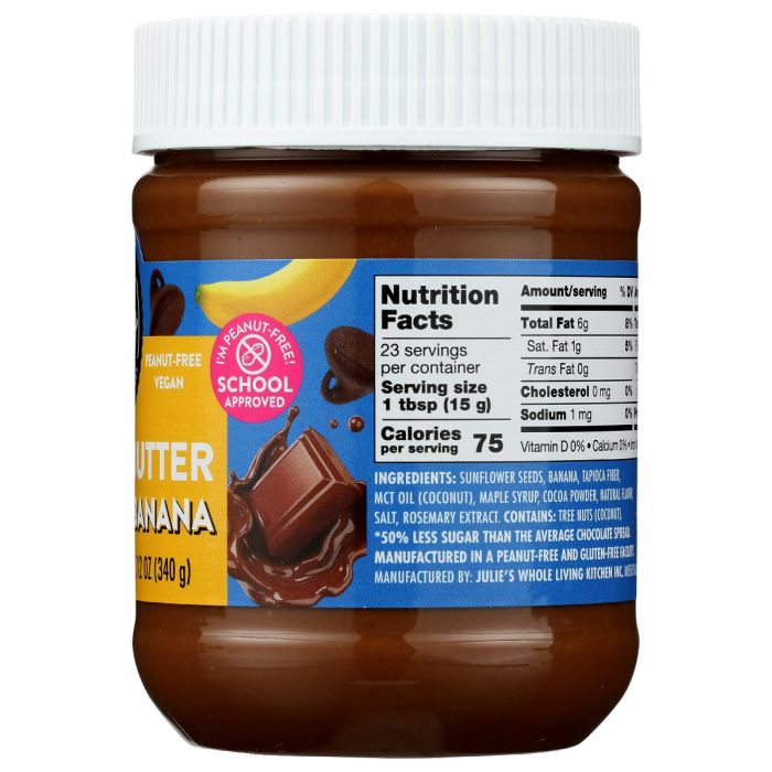 Side Label Photo of Healthy Crunch Chocolate Banana Sunseed Butter