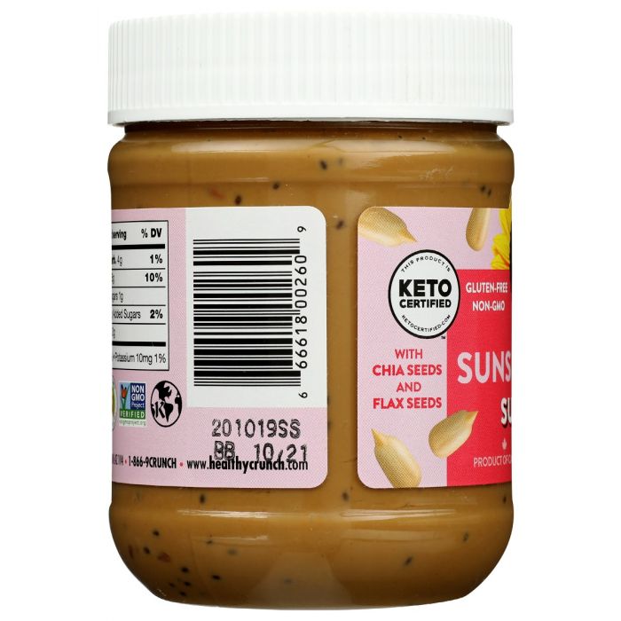 Back of the Jar Photo of Healthy Crunch Super Seed Sunseed Butter