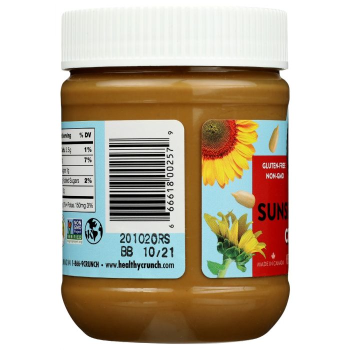 Back of the Jar Photo of Healthy Crunch Crunchy Sunseed Butter