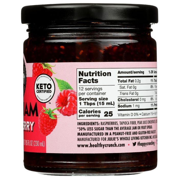 Side Label Photo of Healthy Crunch Raspberry Chia Jam