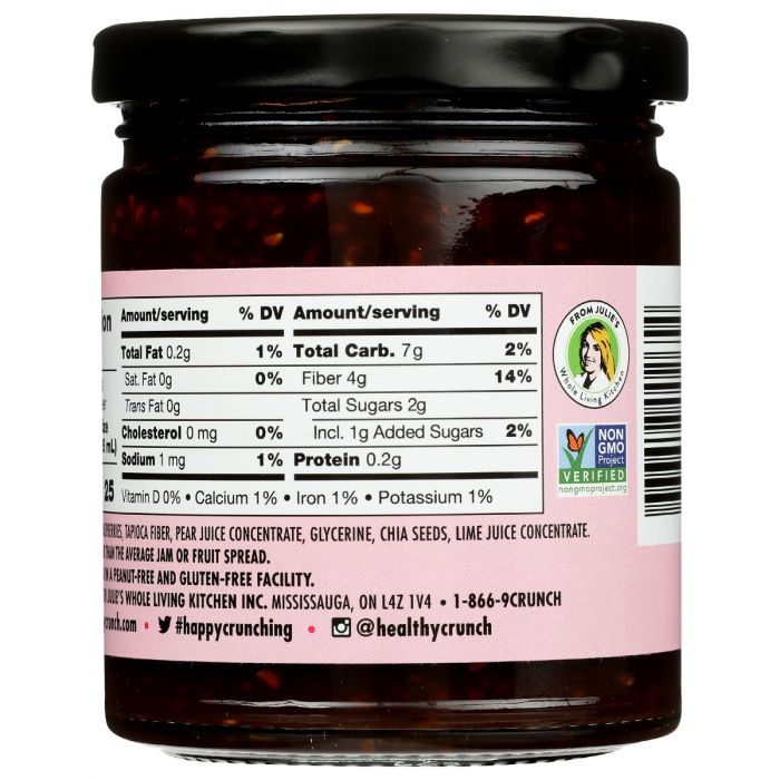 Nutrition Label Photo of Healthy Crunch Raspberry Chia Jam