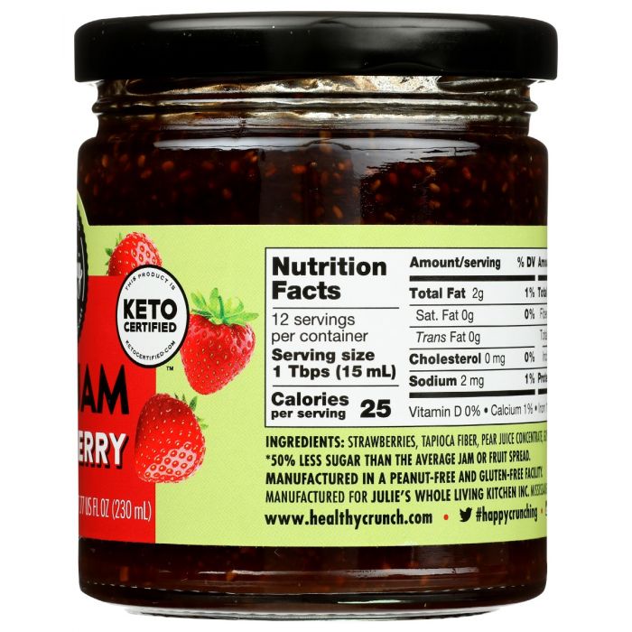 Side Label Photo of Healthy Crunch Strawberry Chia Jam