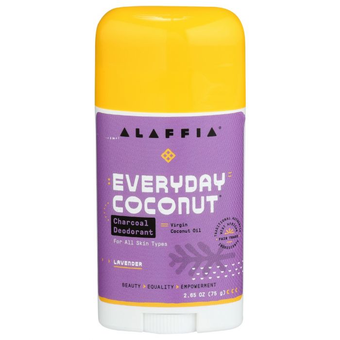 A Product Photo of Alaffia Everyday Coconut Lavender Charcoal Deodorant