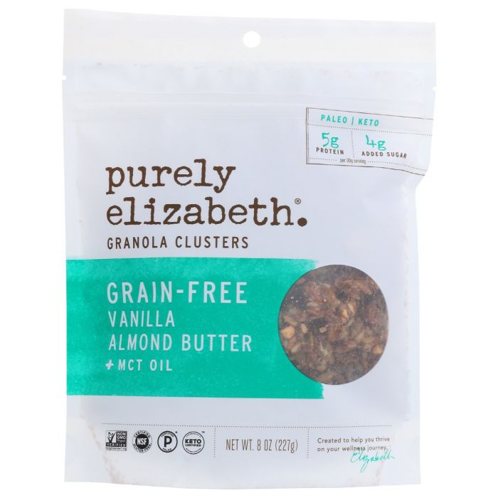 A Product Photo of Purely Elizabeth Vanilla Almond Butter Granola Clusters