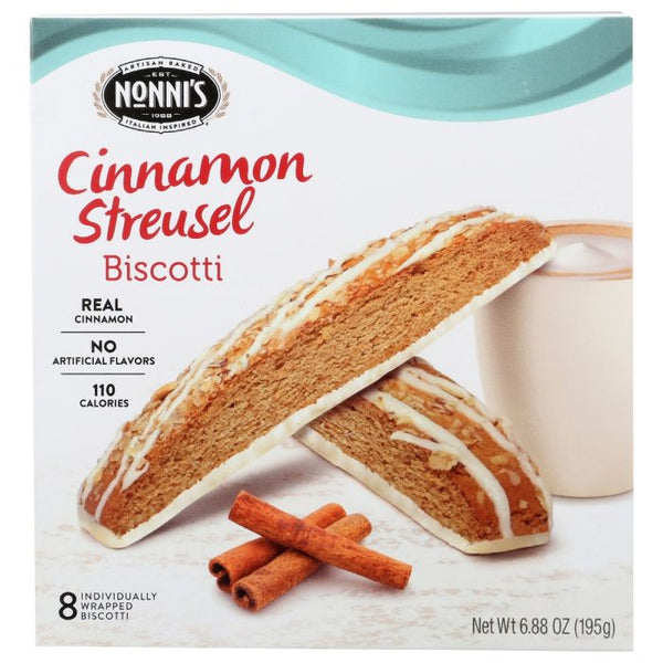 A Product Photo of Nonni's Cinnamon Streusel Biscotti