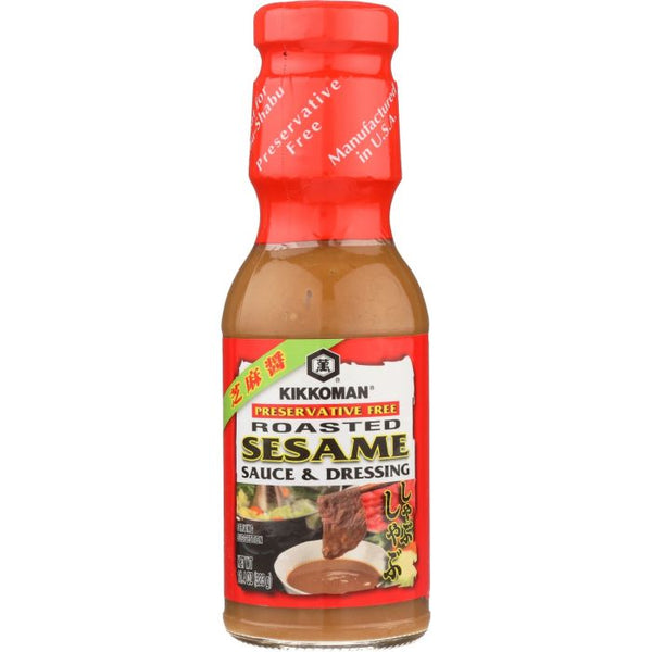 A Product Photo of Kikkoman Roasted Sesane Sauce and Dressing
