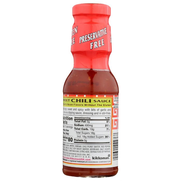 Nutrition Label Photo of Kikkoman Sweet Chili Sauce