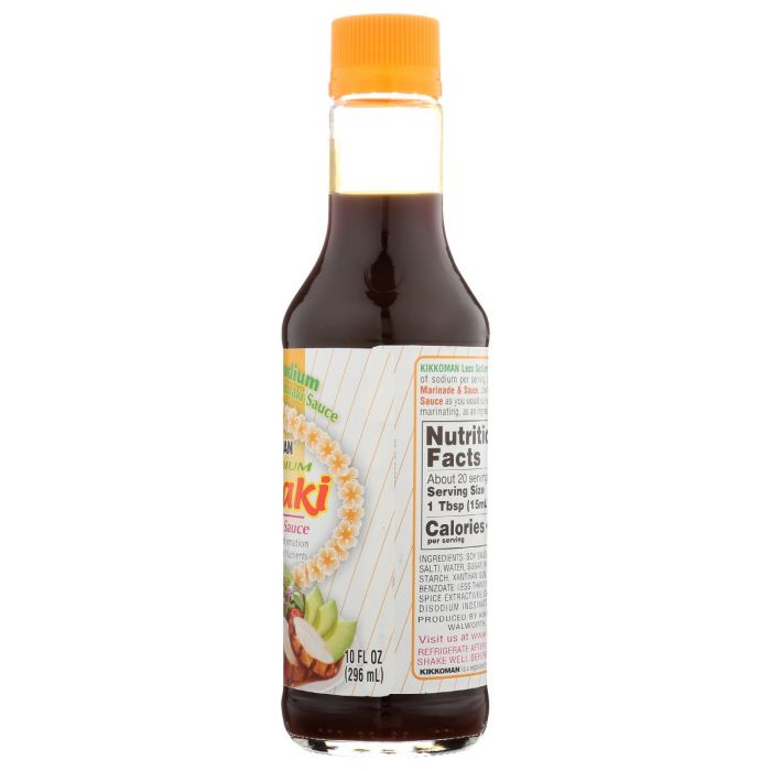 Side Label Photo of Kikkoman Less Sodium Teriyaki Sauce
