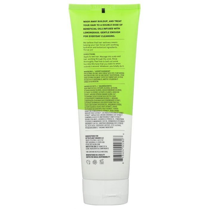 Back Packaging Photo of Acure Curiously Clarifying Conditioner
