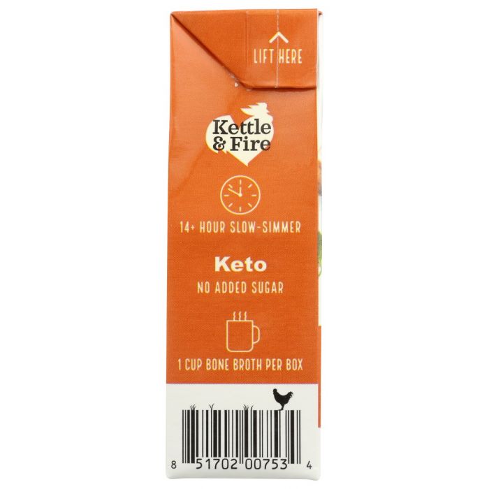 Side Label Photo of Kettle and Fire Mushroom Bisque Bone Broth Soup