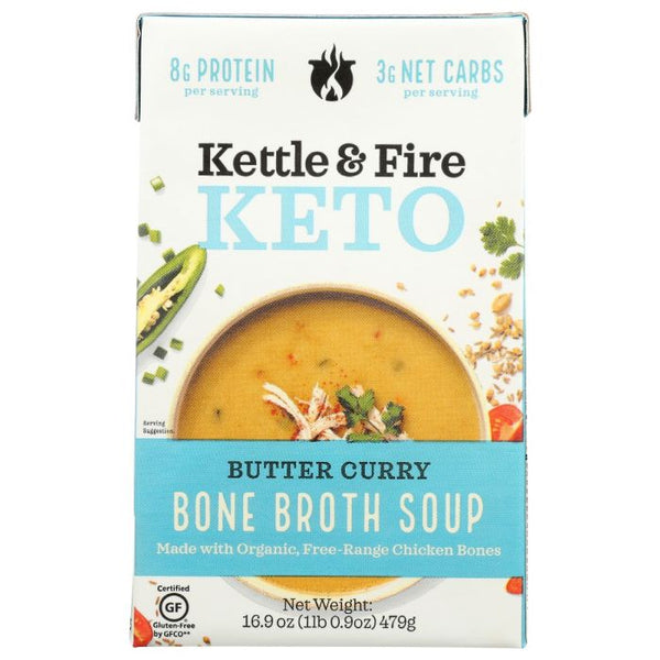 A Product Photo of Kettle and Fire Butter Curry Bone Broth Soup