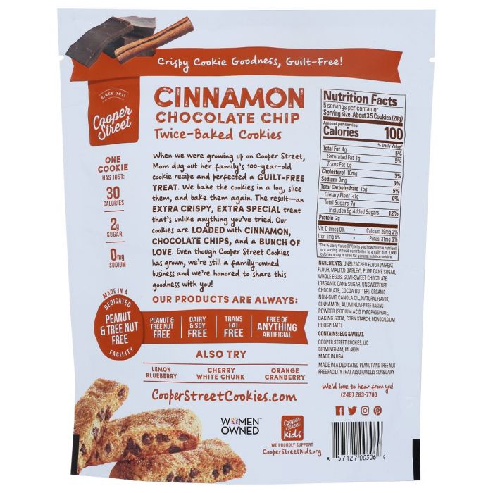 Cookies Cinnamon Choc Chip (5 oz)
