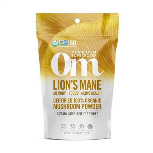 A Product Photo of OM Mushroom Lion's Mane Mushroom Powder