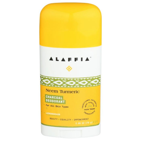 A Product Photo of Alaffia Neem Turmeric Lemongrass Charcoal Deodorant