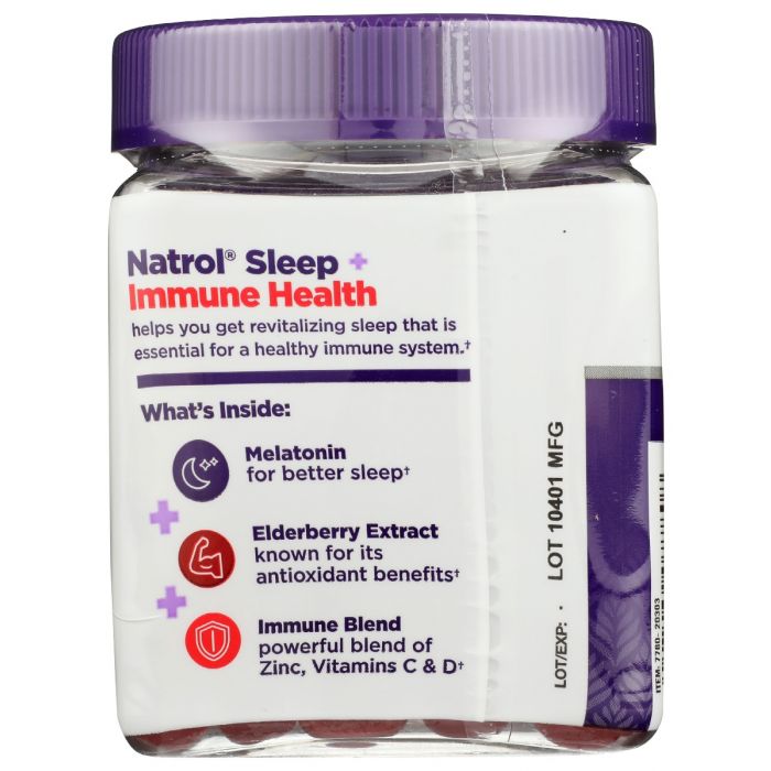 Description label photo of Natrol Sleep Immune Gummy
