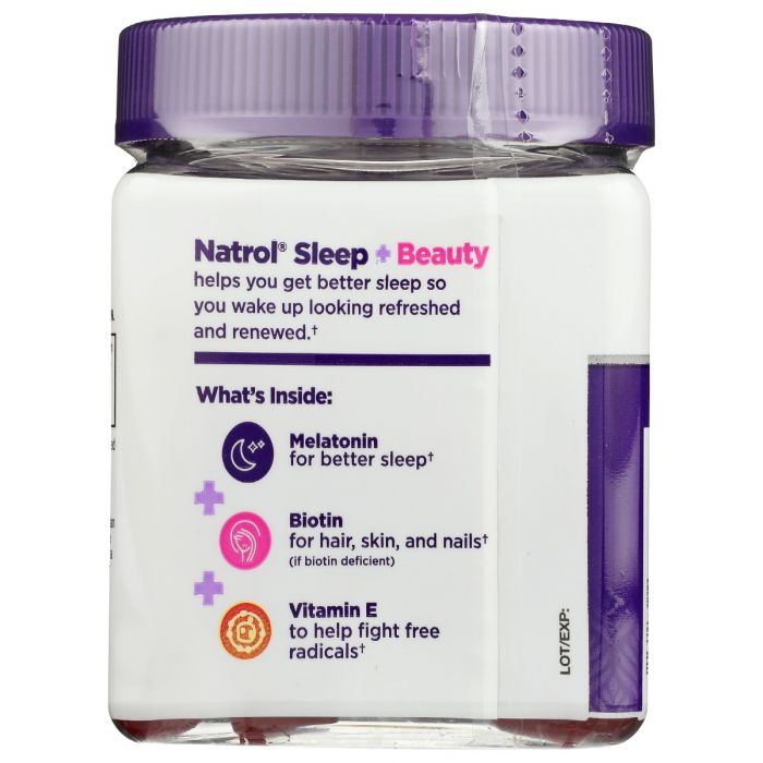 Description label photo of Natrol Sleep Beauty Gummy