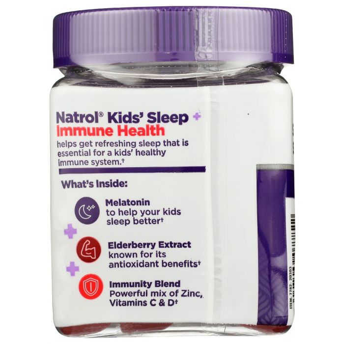 Description label photo of Natrol Kids Sleep Immune Gummy