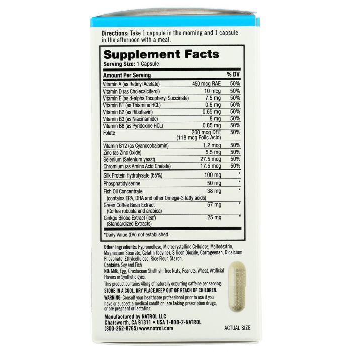 Supplements label photo of Natrol Cognium