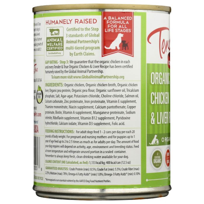 Organic Chicken and Liver Canned Dog Food (12.5 oz)