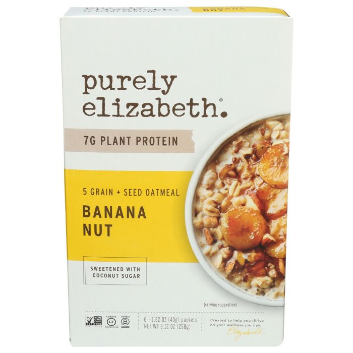 A Product Photo of Purely Elizabeth Banana Nut Instant Oatmeal
