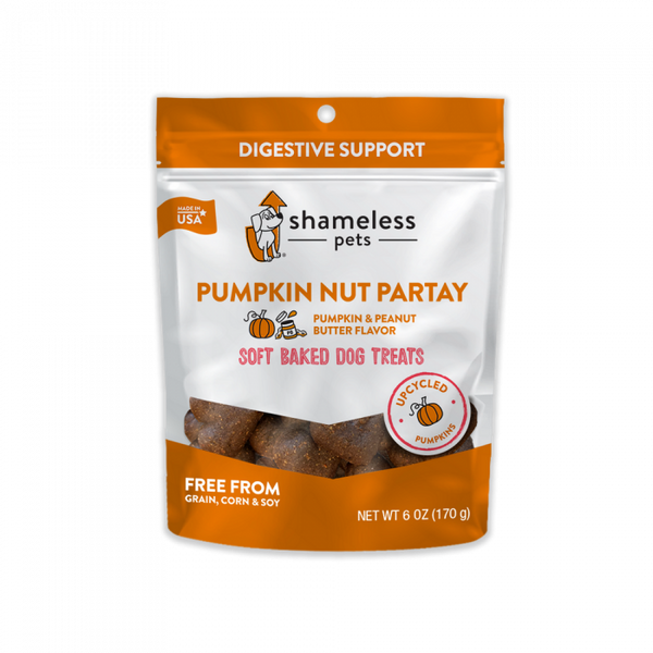 A Product Photo of Shamelss Pets Pumpkin Nut Partay Soft Baked Dog Treats