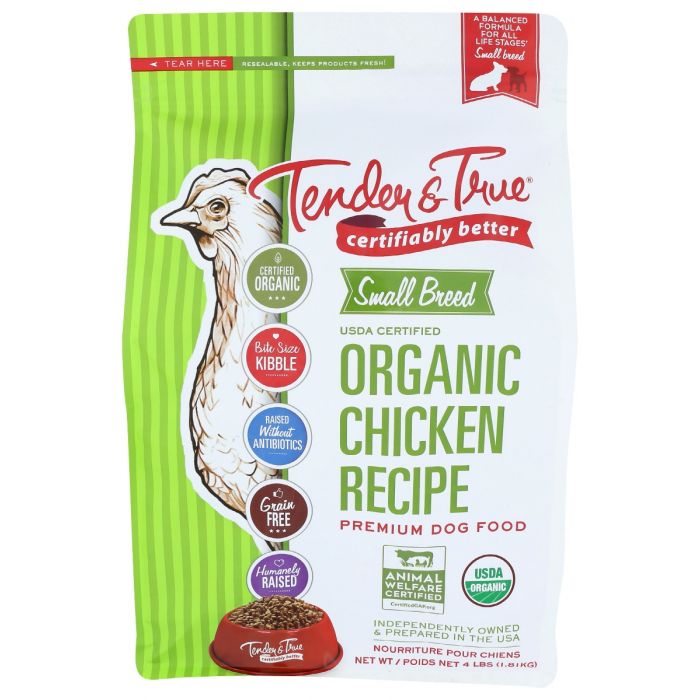 Small Breed Organic Chicken Dry Dog Food (4 lb)
