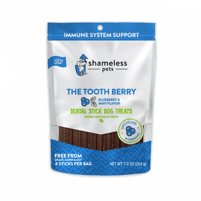 A Product Photo of the Tooth Berry Dental Stick Dog Treats