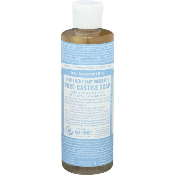 Product photo of Dr. Bronner Baby Unscented Pure Castile Liquid Soap