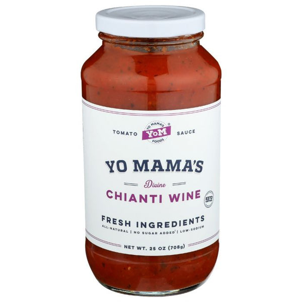 A Product Photo of Yo Mama's Chianti Wine Marinara